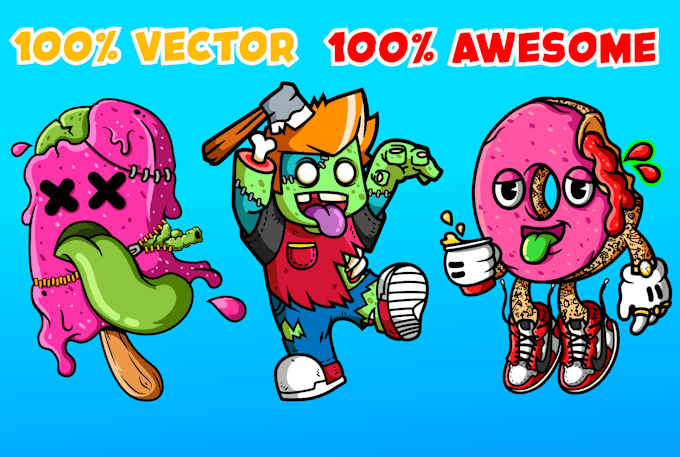 make a simple and cool cartoon mascot or character