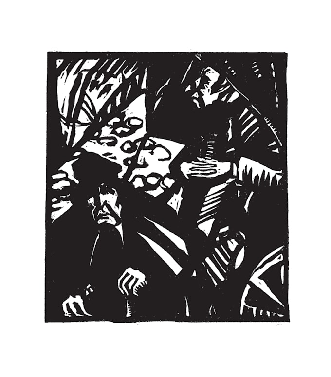 do linocut or woodcut illustrations