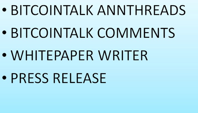 create bitcointalk ann thread for your blockchain project