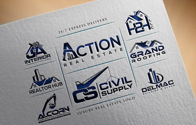 design luxury real estate, property, and realtor branding logo
