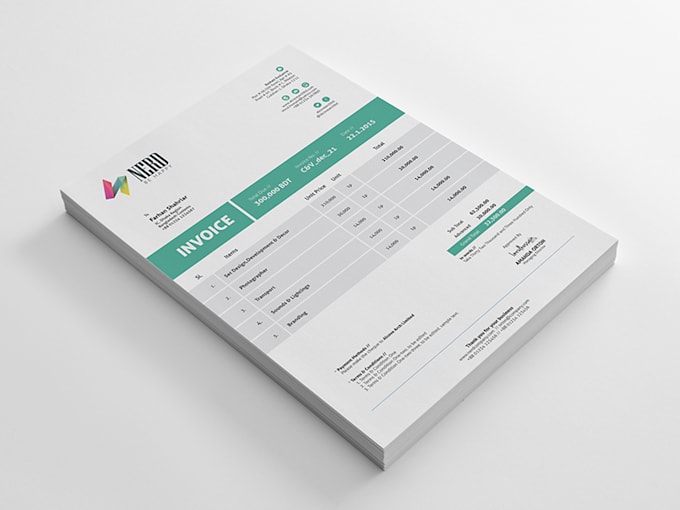 design professional invoice template