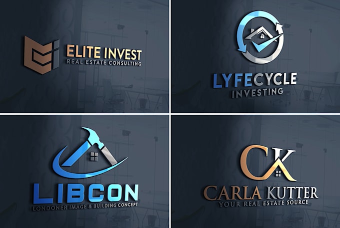 design realtor, real estate or construction logo