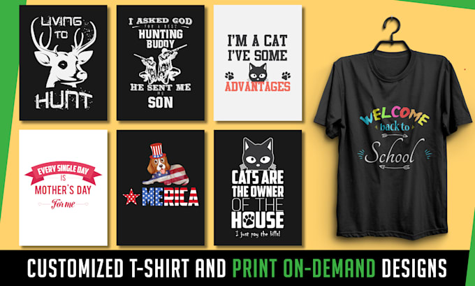 create trendy custom design t shirts and bulk typography t shirt design