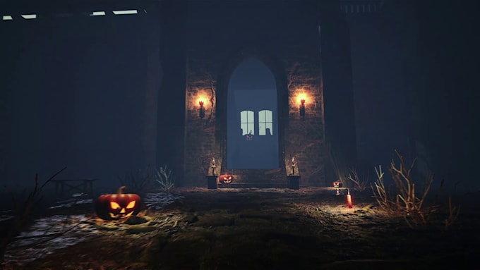 do this halloween wishes or horror logo intro animation