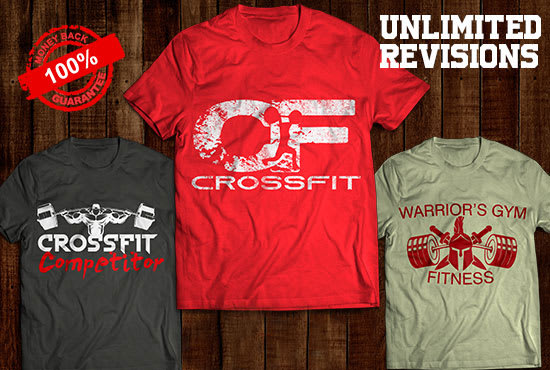 design fitness gym crossfit tshirt or apparel design