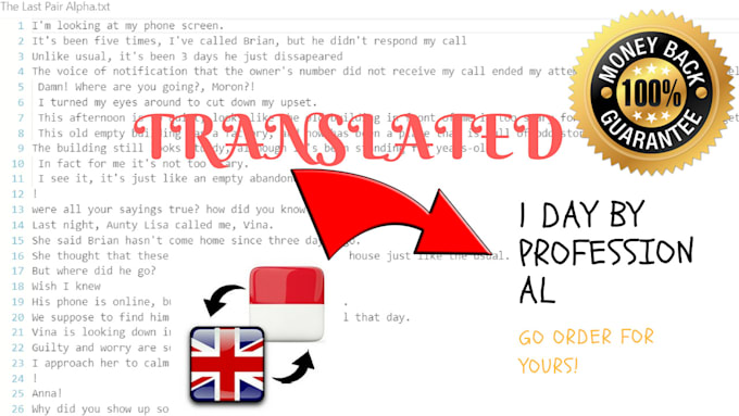 translate english to indonesia intensely