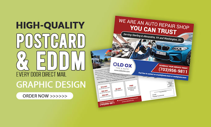 design medical, dental, health care, home care postcard, eddm, flyer in 24h