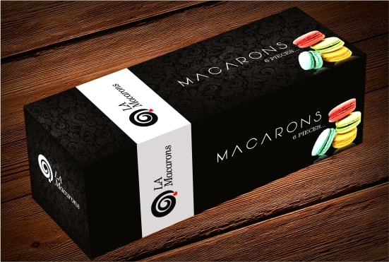 do creative box packaging and label designs using your logo
