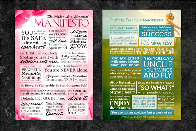 create a unique manifesto