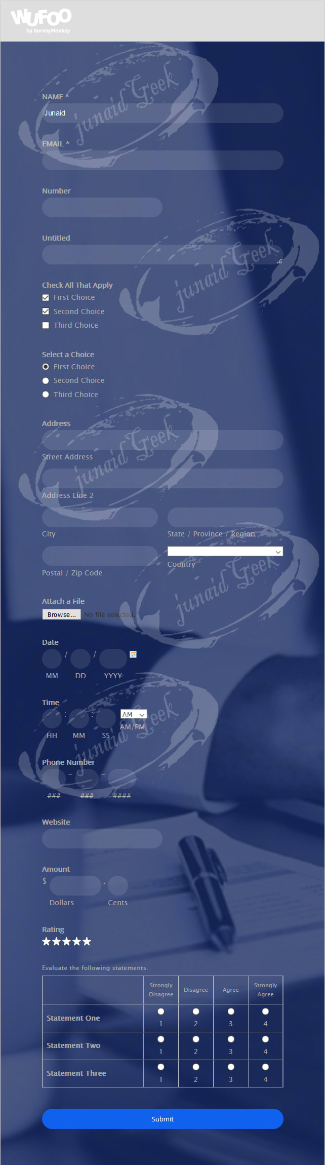 Add custom css to wufoo, formstack forms by Junaidgeek | Fiverr