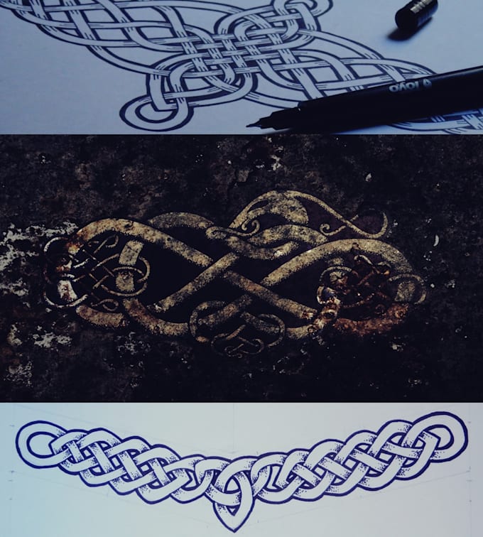 make nordic and celtic art inspired drawings