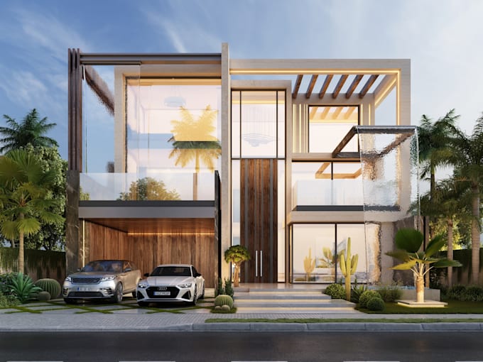 render 3d model of your house in 3ds max