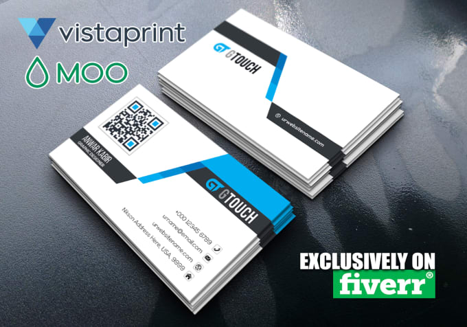 Design vista print, moo print business card with print ready ...