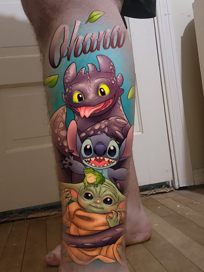 draw your favorite anime as a tattoo