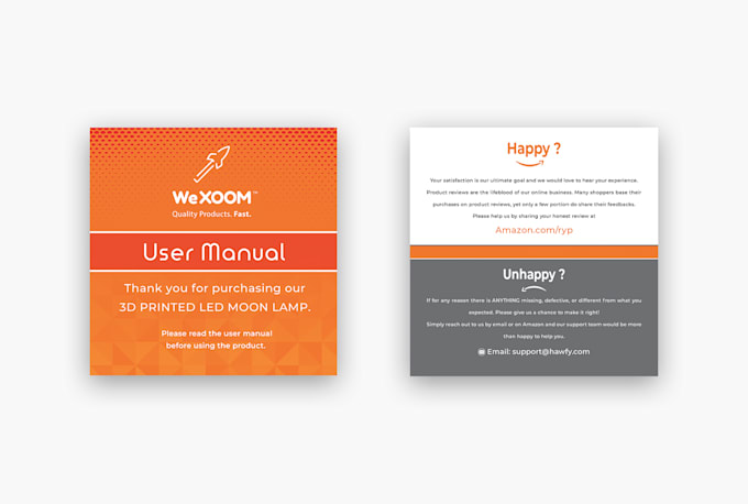 Design thank you card, insert card for amazon product by Nahidchy | Fiverr