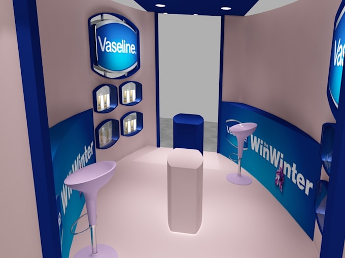design elegant stalls or booth for exhibition and fair