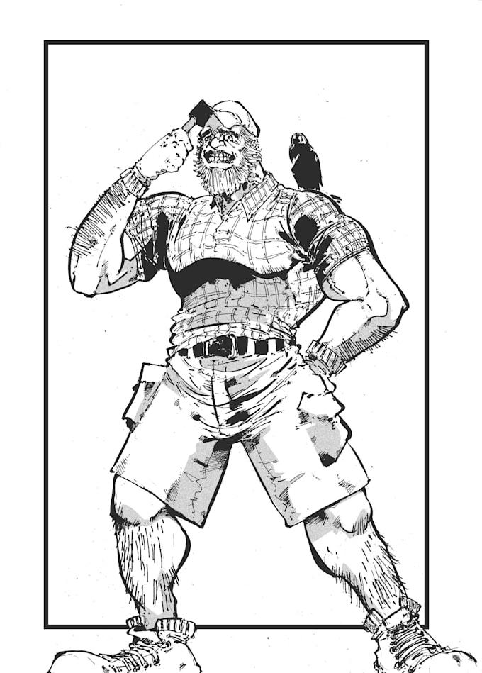 drawing concept character or illustration black and white