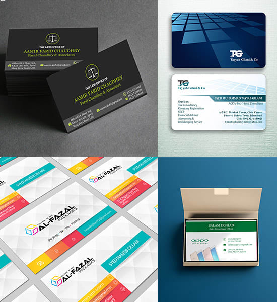 design business cards with stationery set