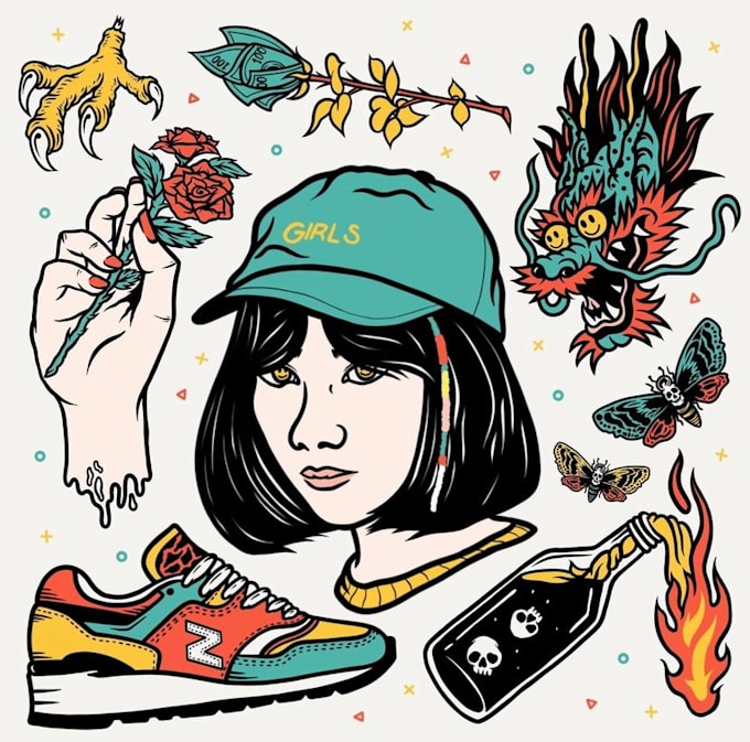 make digital hand drawn illustrations
