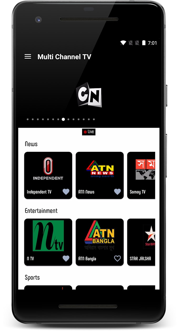 make a multi channel live tv and ip tv android app