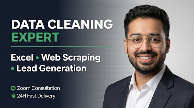 do excel data cleaning, web scraping, data entry and lead generation