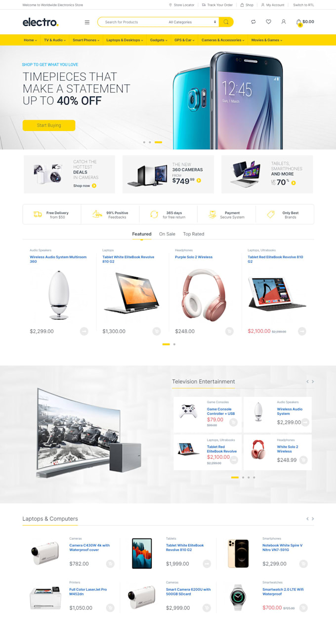 create ecommerce website with storefront or any theme