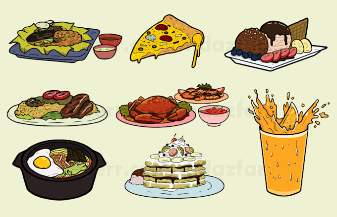 make food and drink illustration or drawing