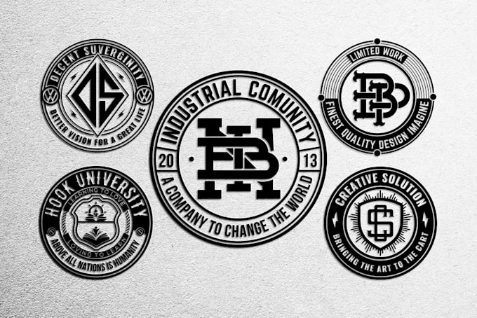 do professional vintage logo creation
