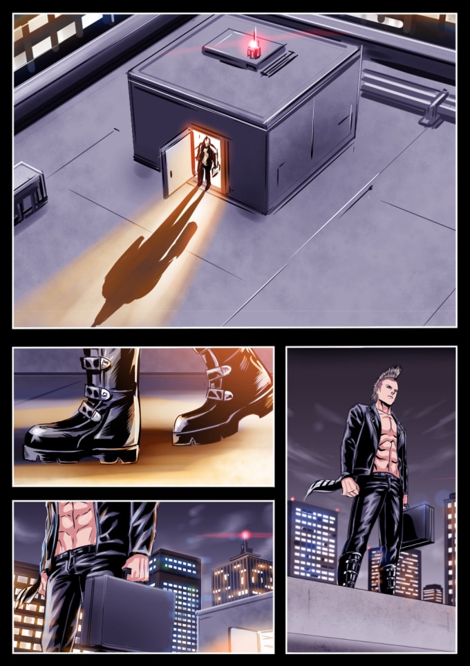 draw comic page  with style you want