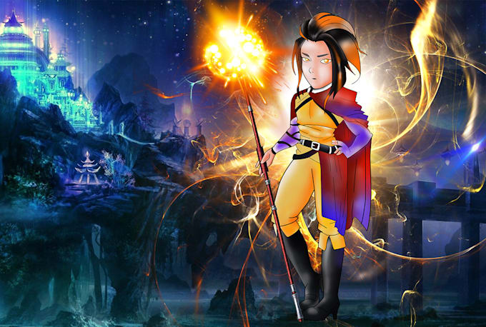 design premium 2d cartoon character