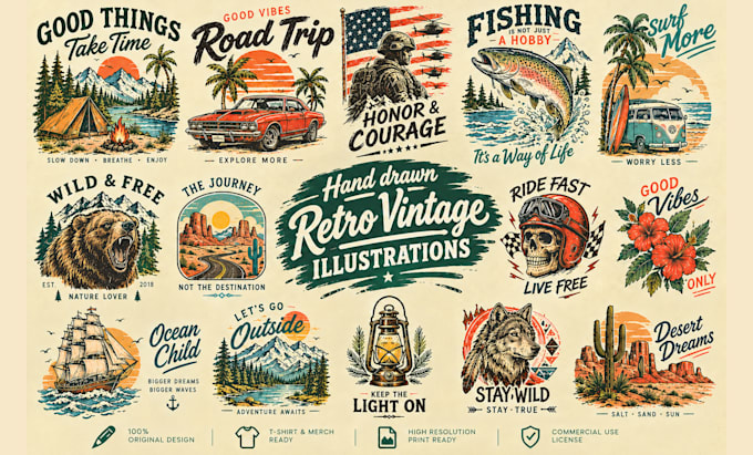 create custom streetwear vintage retro design for business