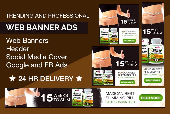 design web banner, google banner ads, and social media cover