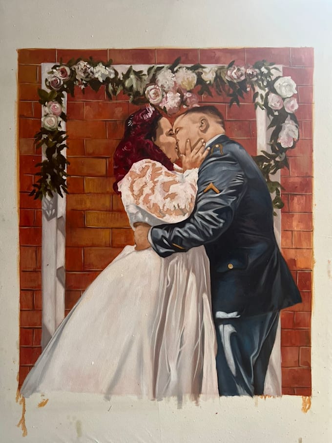 paint a real oil painting on canvas with free shipping