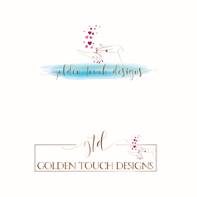 design eyelashes, nails and makeup watercolor signature logo