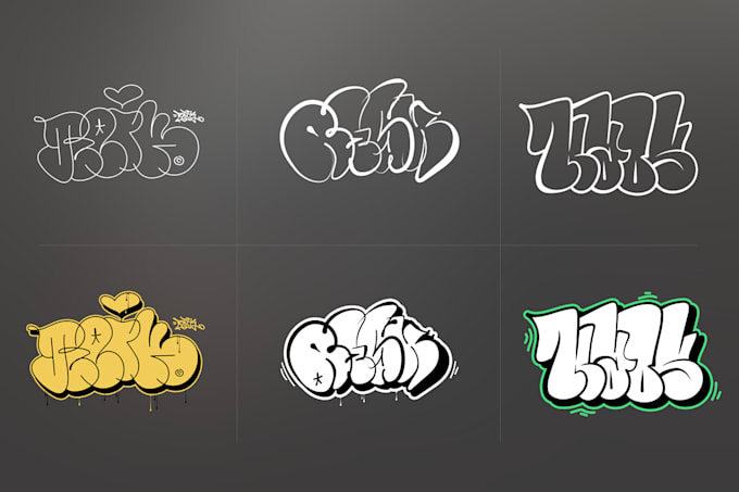Convert your name to graffiti tag style throwup by Osston | Fiverr