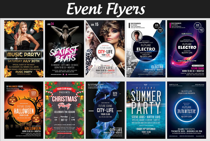 design ultra professional flyers, party, invitation or event