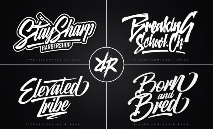 Do creative hand lettering typography logo design by Yasir_raja | Fiverr