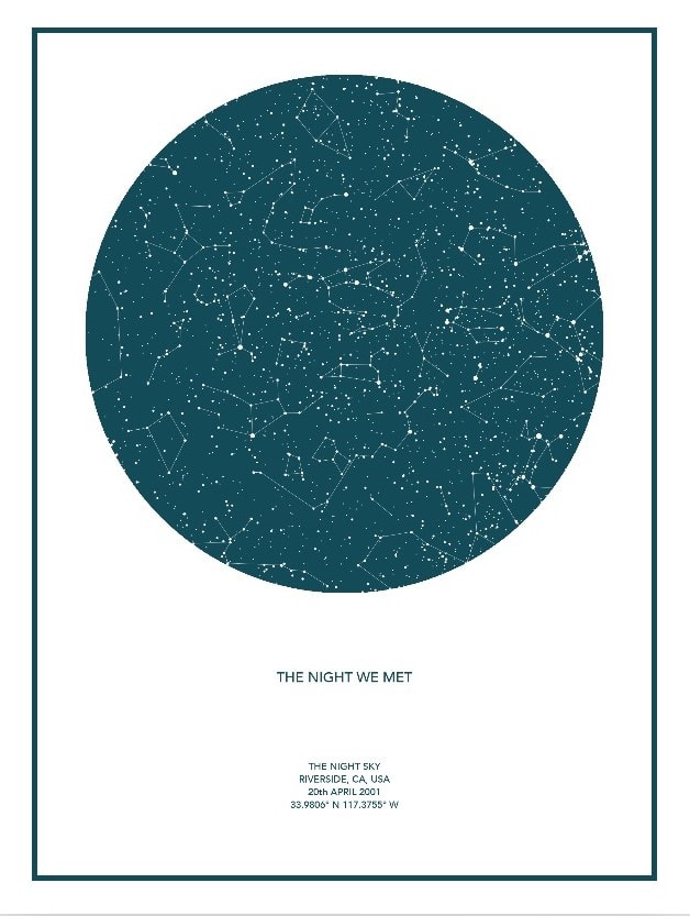 create a star map of any significant date