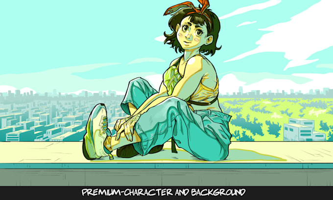 make stylish and colourful character illustration or design