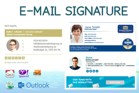do HTML email signature