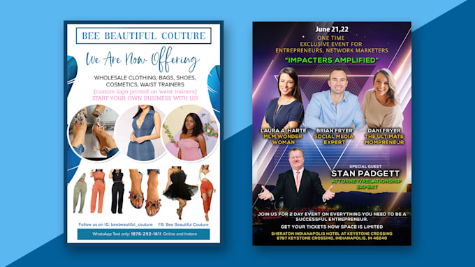 design flyer or brochure design, food flyer for business