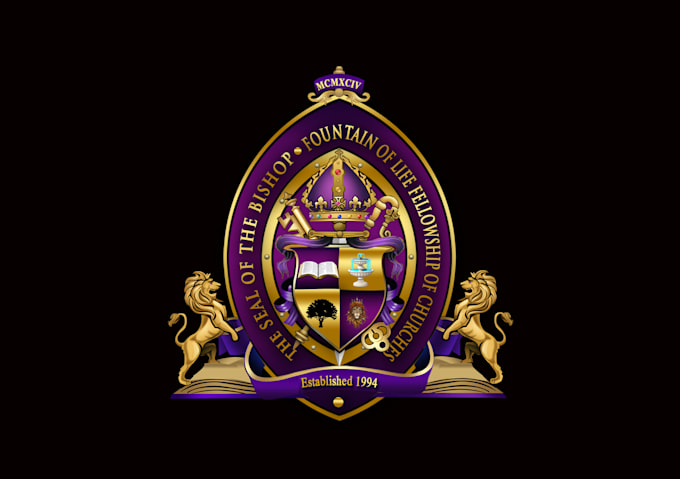 create unique church seal logo, school badge