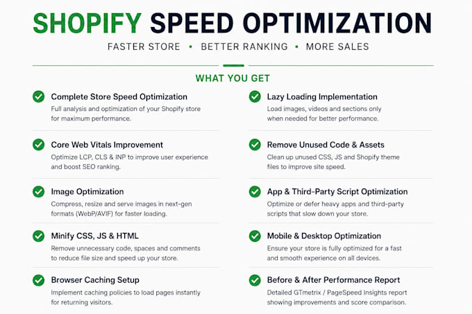 do shopify speed optimization and fix core web vitals