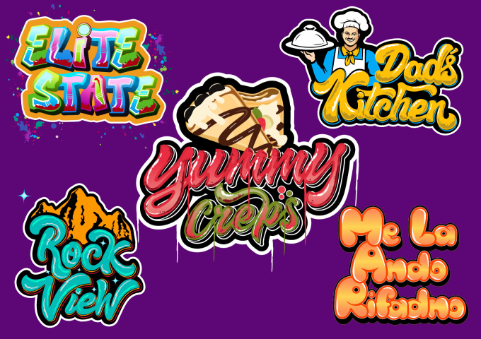 draw lettering logo design illustration for merch and clothing
