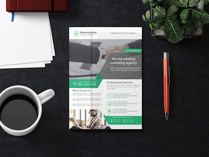 design a professional business brochure and flyer