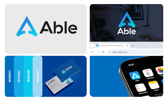 design a modern minimalist logo and brand identity for your business