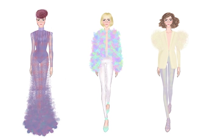 Draw digital fashion illustration by Kamilasztobryn | Fiverr