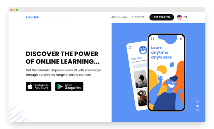 create high converting app landing page