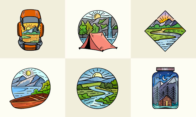 design a unique vintage logo hand drawn retro timeless