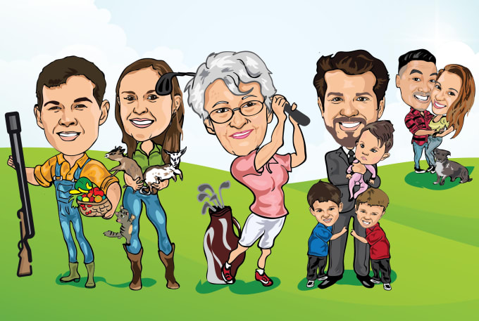 do cartoon caricature for you